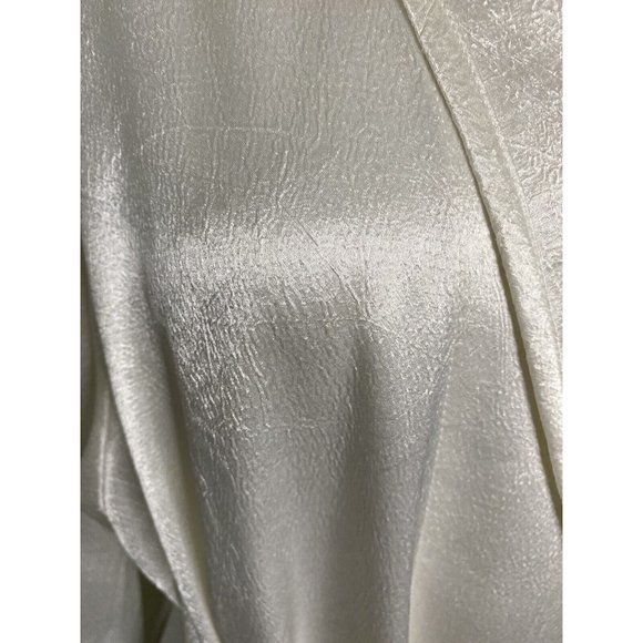 Victoria's Secret Vintage Ivory Satiny Fabric Long Robe Belted Size Petite Small - Picture 13 of 16